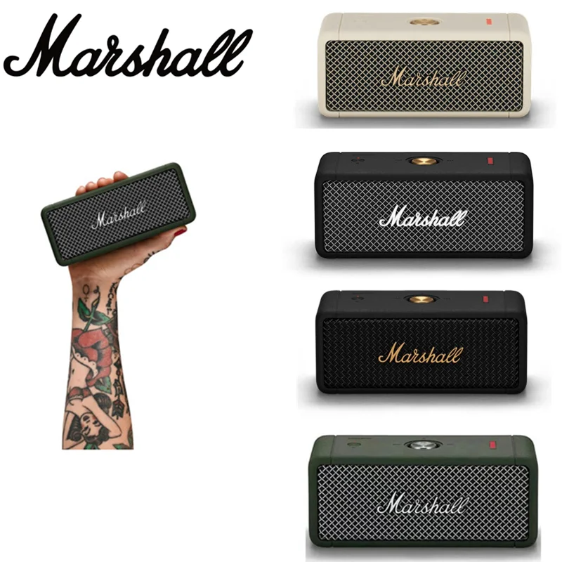 

Оригинальная Беспроводная Bluetooth-колонка MARSHALL EMBERTON, водонепроницаемая IPX7 Спортивная колонка, стерео бас-звук, уличная Портативная колонка s