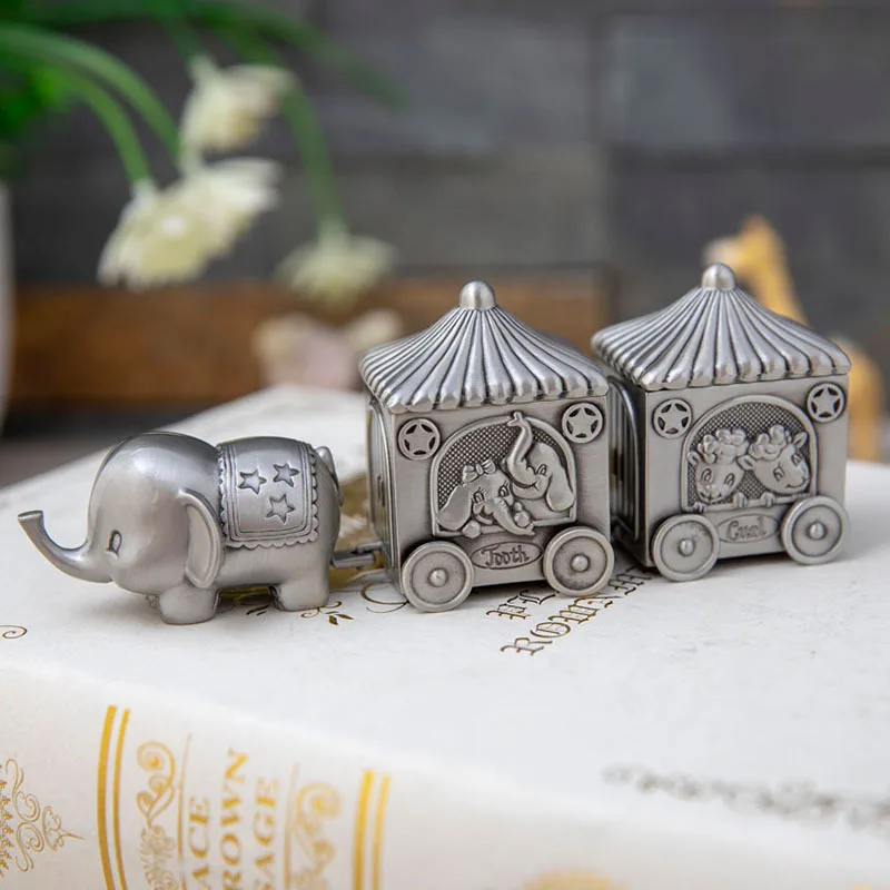 Newborn Baby Keepsake Gift First Tooth and First Curl Storage Boxes Metal Artcraft Trinket Box Vintage Elephant Design
Newborn Baby Keepsake Gift First Tooth and First Curl Storage Boxes Metal Artcraft Trinket Box Vintage Elephant Design
