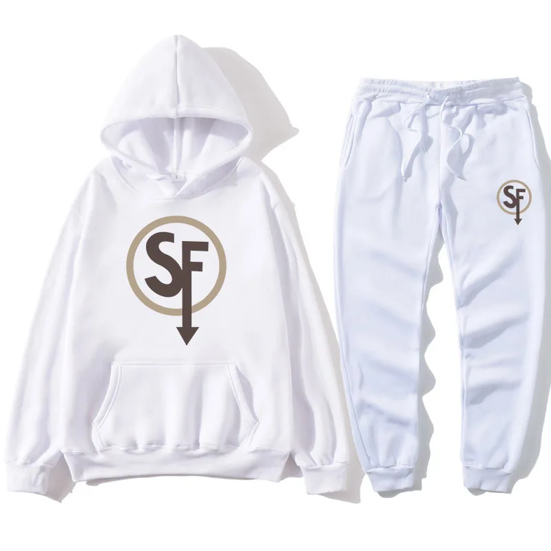 New popular adventure puzzle series SF letter printing autumn and winter trend casual loose hooded sweater suit
New popular adventure puzzle series SF letter printing autumn and winter trend casual loose hooded sweater suit