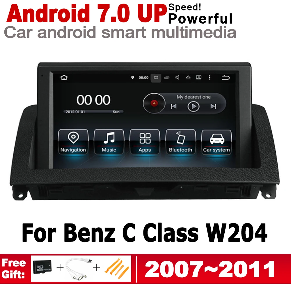 IPS Android автомобильный мультимедийный плеер gps навигация для Mecerdes Benz C Class W204 2007 NTG
