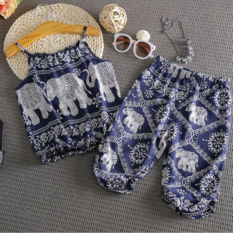 New Cute Little Baby Kids Girls Elephant Vest Tops+Long Pants Summer Clothes Set 7-15Y teen girls clothing Sling top
New Cute Little Baby Kids Girls Elephant Vest Tops+Long Pants Summer Clothes Set 7-15Y teen girls clothing Sling top