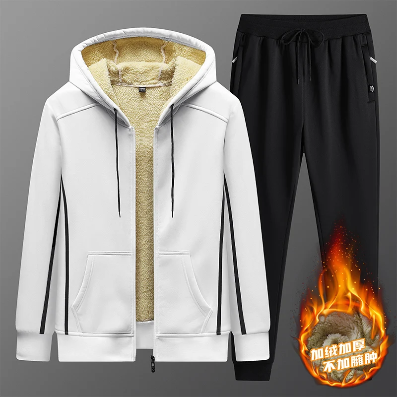 Winter Mens Lamb cashmere Sets Tracksuit Men wool Hooded Sweatshirt Thick Warm Sportswear Male Suit Two Piece Set Casual Sets
Winter Mens Lamb cashmere Sets Tracksuit Men wool Hooded Sweatshirt Thick Warm Sportswear Male Suit Two Piece Set Casual Sets