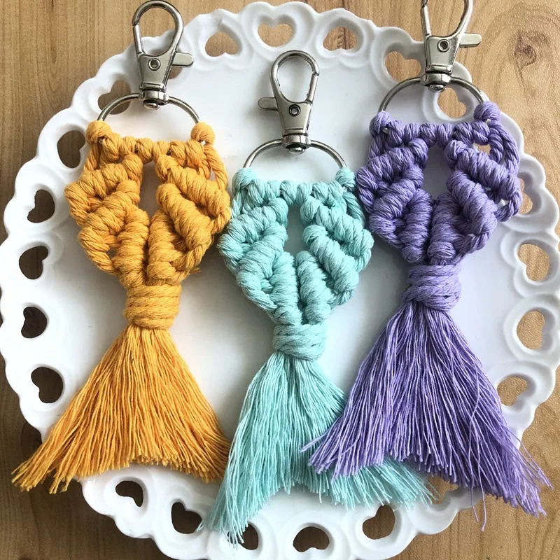 Tassel Key Chains For Women Handmade Weave Fiber love Key Chians Holder Keyring Bag Hanging Jewelry
Tassel Key Chains For Women Handmade Weave Fiber love Key Chians Holder Keyring Bag Hanging Jewelry