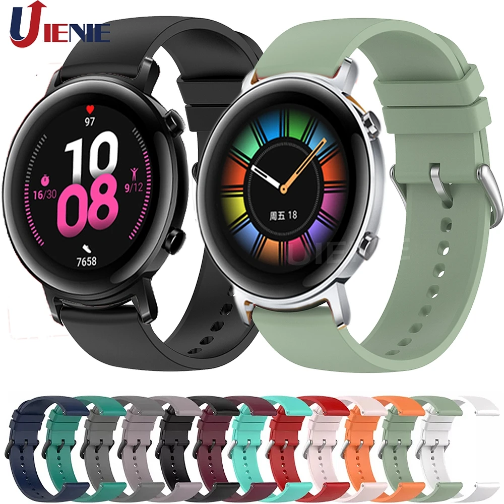 Ремешок силиконовый для HUAWEI WATCH GT 2 42 мм/Honor Magic 2 42 мм, спортивный браслет для наручных часов 20 мм
Ремешок силиконовый для HUAWEI WATCH GT 2 42 мм/Honor Magic 2 42 мм, спортивный браслет для наручных часов 20 мм