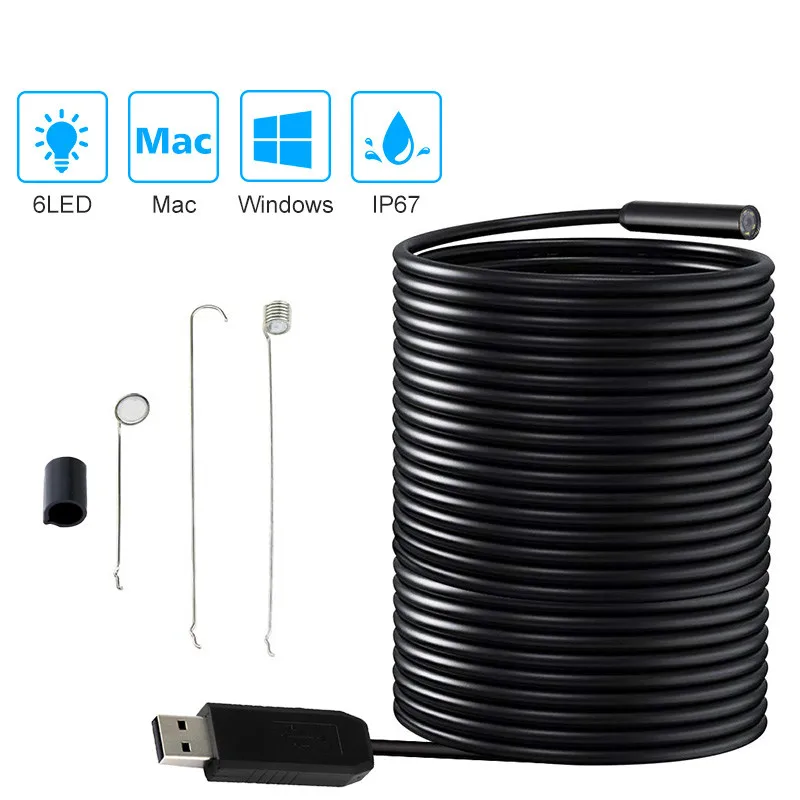 9MM Lens USB Endoscope Mini Camera Inspection Borescope Endoscope IP67 Waterproof Inspection Camera for Windows PC
9MM Lens USB Endoscope Mini Camera Inspection Borescope Endoscope IP67 Waterproof Inspection Camera for Windows PC
