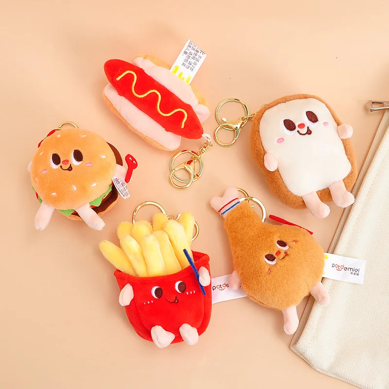 Hamburger fries bread cartoon piush keychain backpack pendant Plush Dools cartoon keychain
Hamburger fries bread cartoon piush keychain backpack pendant Plush Dools cartoon keychain