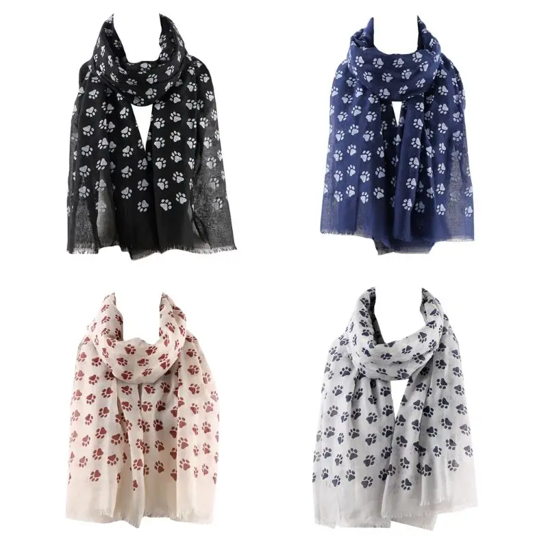 Women Spring Cute Puppy Dot Paw Print Long Scarf Shawl Wrap Fringe Tassels Trim Solid Color Blanket Outdoor Casual Neck Warmer
Women Spring Cute Puppy Dot Paw Print Long Scarf Shawl Wrap Fringe Tassels Trim Solid Color Blanket Outdoor Casual Neck Warmer