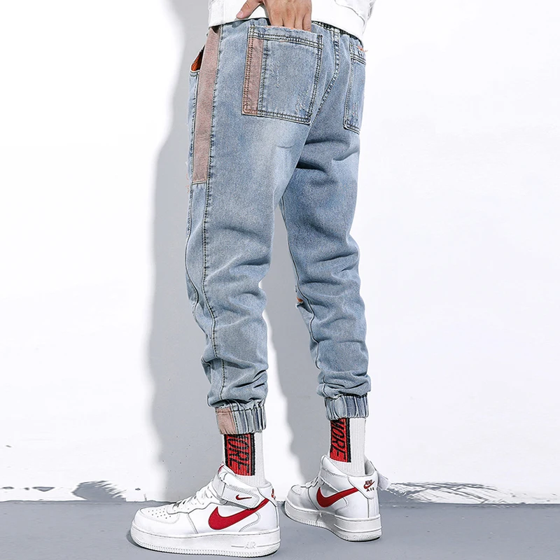 Patchwork ripped Jeans men 2021 fashion brand new spring summer corset loose Harem pants hole hip hop Street Distressed trousers
Patchwork ripped Jeans men 2021 fashion brand new spring summer corset loose Harem pants hole hip hop Street Distressed trousers