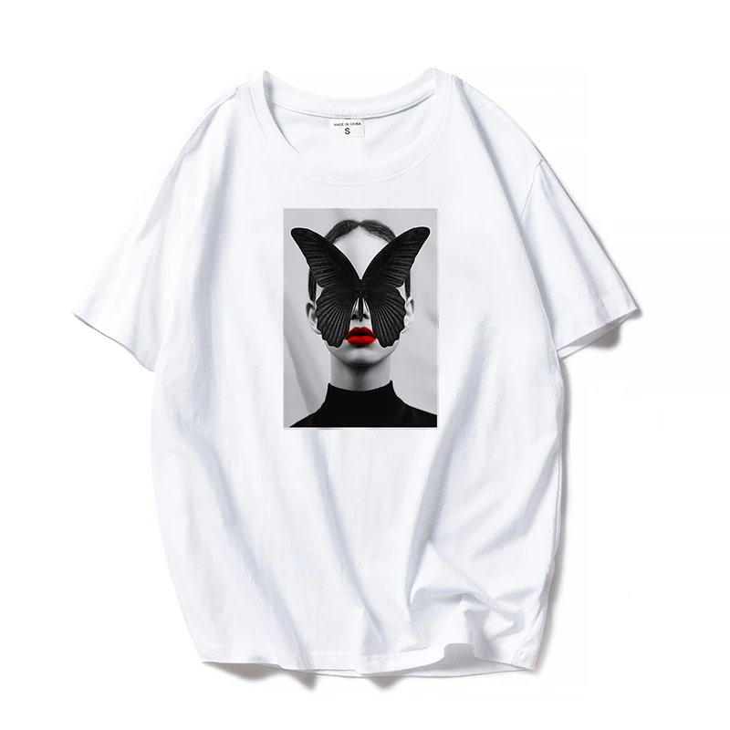 Cotton T Shirt Modernist Sexy Lady Feather Butterfly shirt Women Korean Style Aesthetic Short Sleeve Top Tee Clothing
Cotton T Shirt Modernist Sexy Lady Feather Butterfly shirt Women Korean Style Aesthetic Short Sleeve Top Tee Clothing