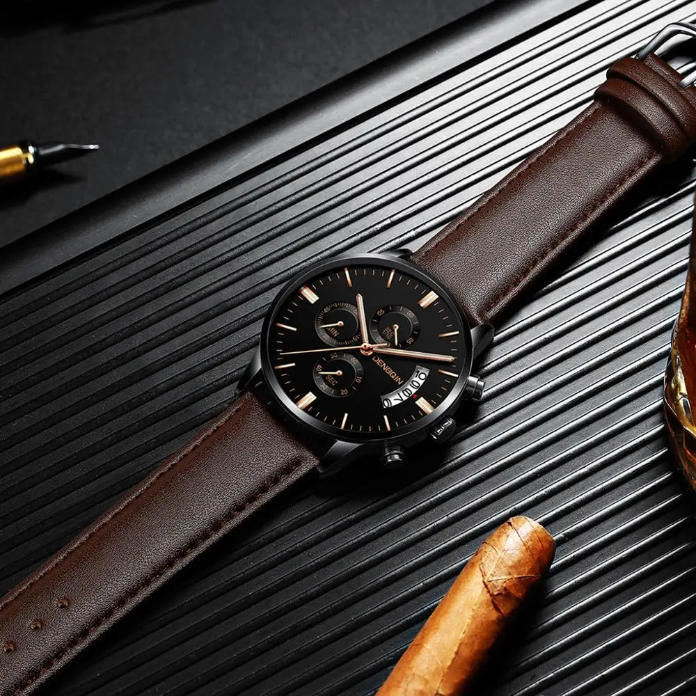 CUENA Luxury High Quality watch men Quartz Watch Stainless Steel Dial Leather Band Business saat Wristwatches relogio masculino
CUENA Luxury High Quality watch men Quartz Watch Stainless Steel Dial Leather Band Business saat Wristwatches relogio masculino