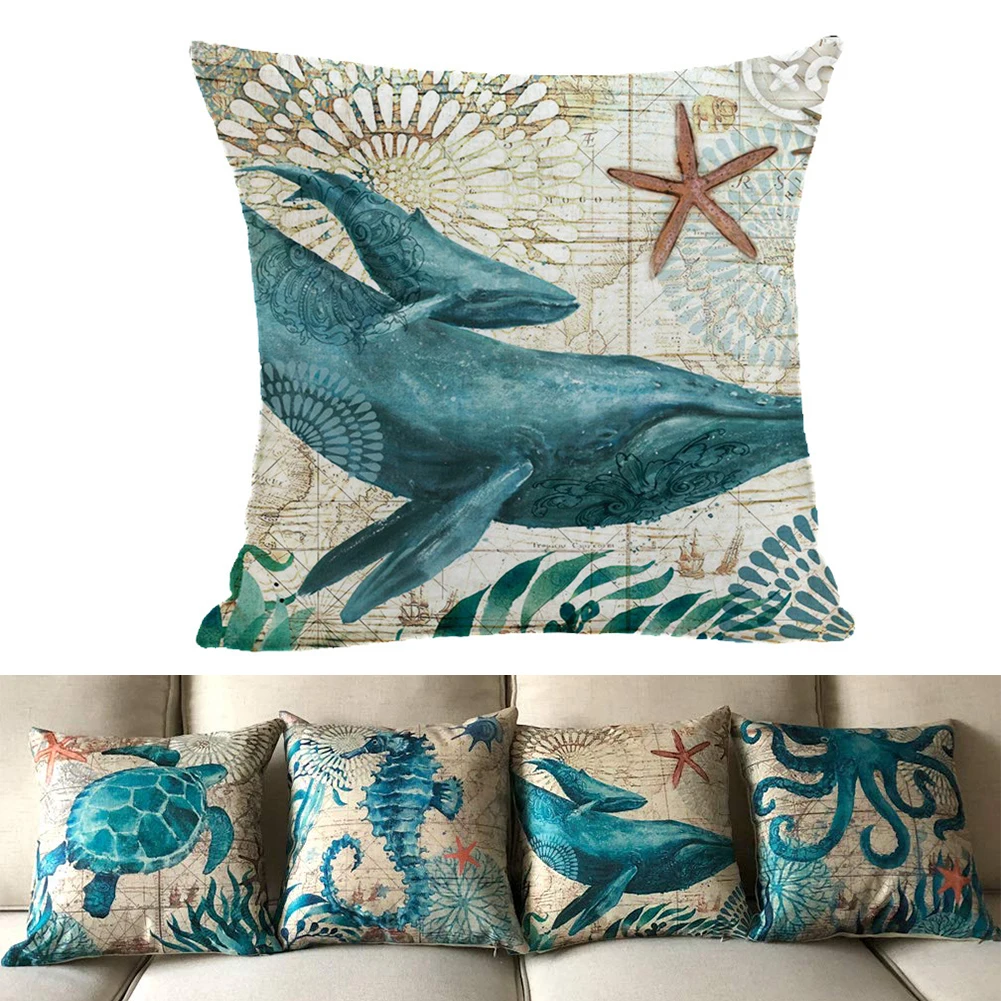 Pillowcase Square Ocean Theme Flax Cushion Covers With Whale Print Decorative Pillow Covers For Bedroom Decor Pillow Cushion
Pillowcase Square Ocean Theme Flax Cushion Covers With Whale Print Decorative Pillow Covers For Bedroom Decor Pillow Cushion