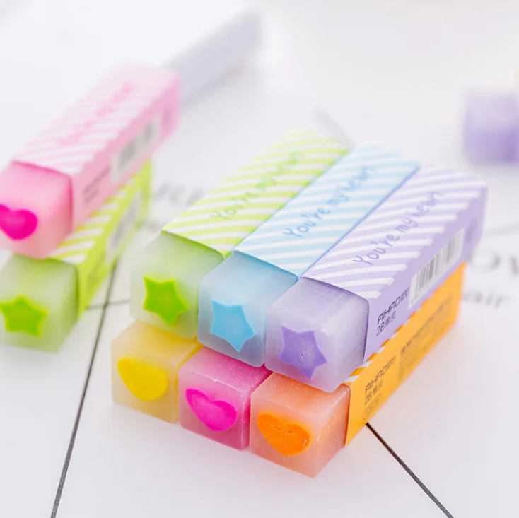 2PCS Rectangle Shape Stars Heart Candy Color Eraser Students Stationery Office Supplies School Drawing Sketch Writing Rubber
2PCS Rectangle Shape Stars Heart Candy Color Eraser Students Stationery Office Supplies School Drawing Sketch Writing Rubber