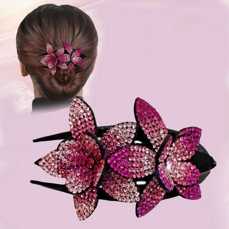 Elegant Rhinestone Hair Claws for Women Flower Hair Clip Barrettes Crab Ponytail Holder Hairpin Band Hair Accessories for Mother
Elegant Rhinestone Hair Claws for Women Flower Hair Clip Barrettes Crab Ponytail Holder Hairpin Band Hair Accessories for Mother