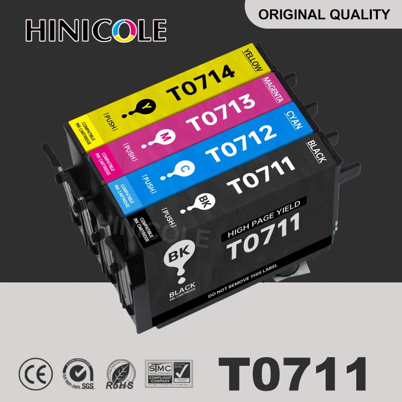 

T0711 T0712 T0713 T0714 Ink Cartridge for Epson Stylus DX6050 DX7400 DX7450 DX8400 DX8450 DX9400 DX9400F Printer Cartridges