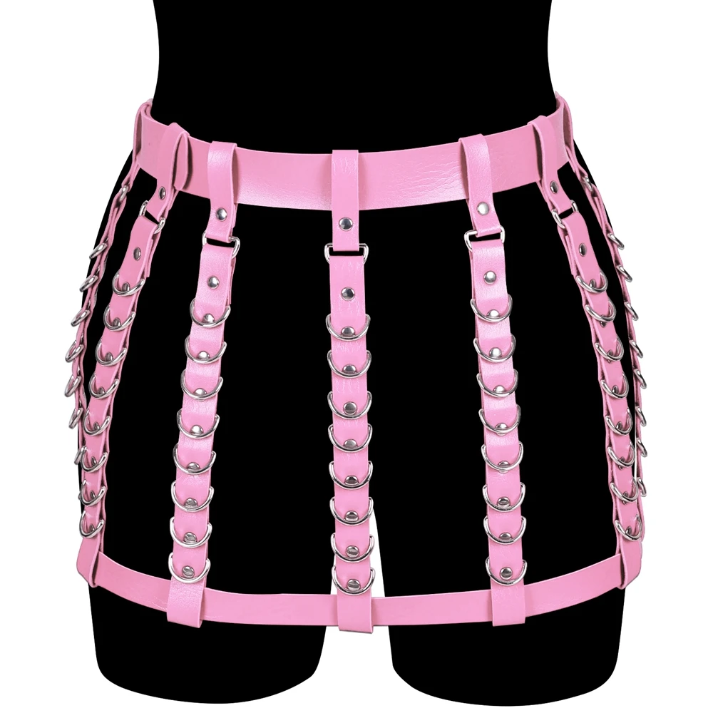 Pink Leather Garter Belt Skirt Bridal Bondage Stockings Shoulder Strap High Waist Garter Belt Goth Body Harness Cage
Pink Leather Garter Belt Skirt Bridal Bondage Stockings Shoulder Strap High Waist Garter Belt Goth Body Harness Cage