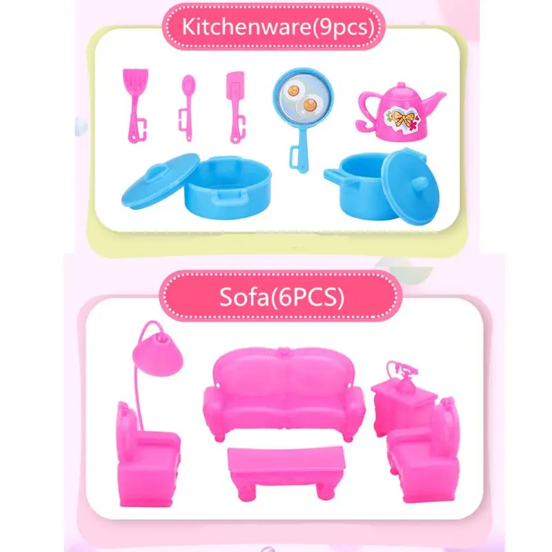 94pcs Doll Furniture Pretend Play Toy Sofa Shoes Jewelry For Doll Brabie Kelly Doll House Accessories Girl Present
94pcs Doll Furniture Pretend Play Toy Sofa Shoes Jewelry For Doll Brabie Kelly Doll House Accessories Girl Present