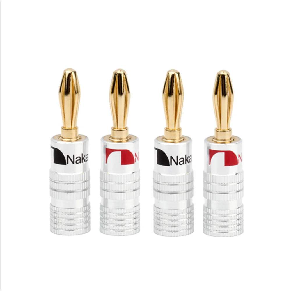 4pcs/2pair Nakamichi Banana Plug Straight Pre Amplifier 24K Gold Plated 4MM Connector Screw Lock Audio Jack Speaker Black Red
4pcs/2pair Nakamichi Banana Plug Straight Pre Amplifier 24K Gold Plated 4MM Connector Screw Lock Audio Jack Speaker Black Red