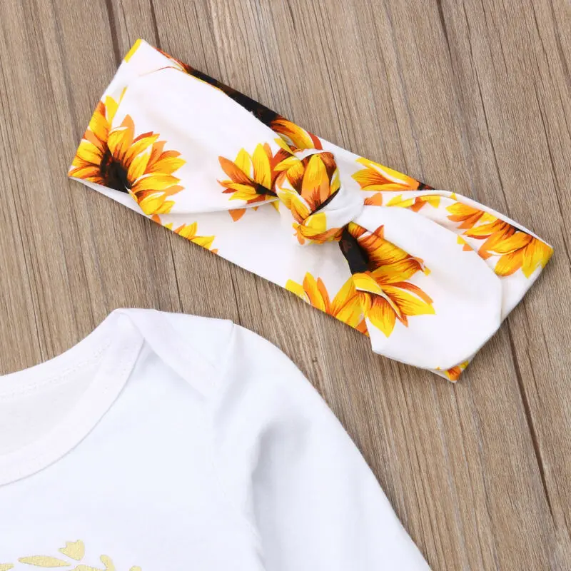 3pcs Newborn Infant Baby Girl Romper Sunflower Pants Headband Outfit Clothes 3PCS Set Girls Clothing
3pcs Newborn Infant Baby Girl Romper Sunflower Pants Headband Outfit Clothes 3PCS Set Girls Clothing