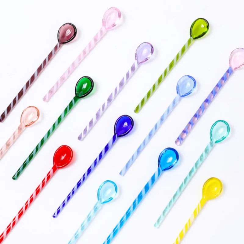 Lovely Colorful Glass Mixing Spoons Long Handle Glass Spoons Home Fruit Juice Coffee Iced Beverage Tableware Kitchen Accessories
Lovely Colorful Glass Mixing Spoons Long Handle Glass Spoons Home Fruit Juice Coffee Iced Beverage Tableware Kitchen Accessories