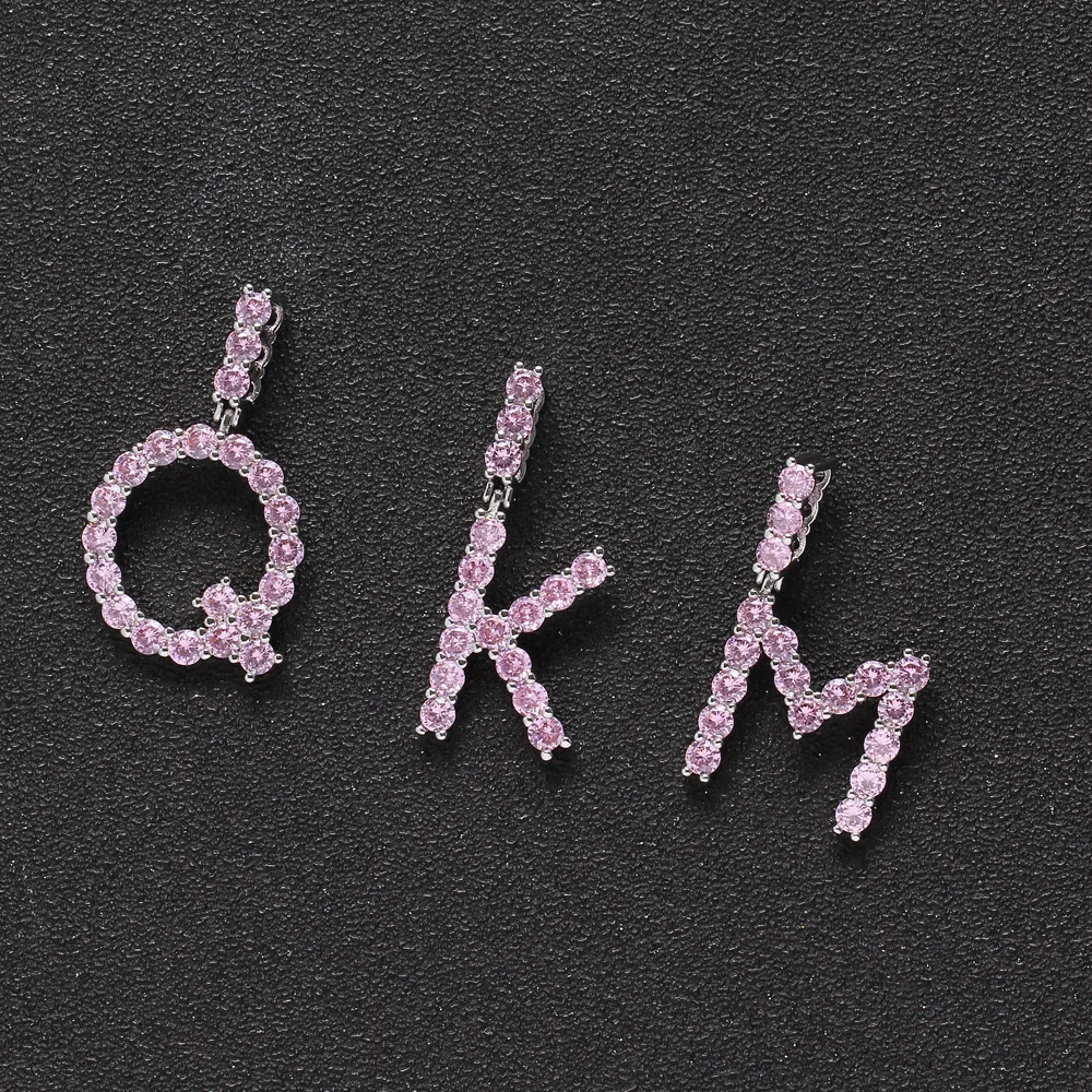 CZ Custom Tennis Initial Pink Letter Pendant Necklace Iced Out Cubic Zirconia Mens Women Hip Hop Jewelry
CZ Custom Tennis Initial Pink Letter Pendant Necklace Iced Out Cubic Zirconia Mens Women Hip Hop Jewelry