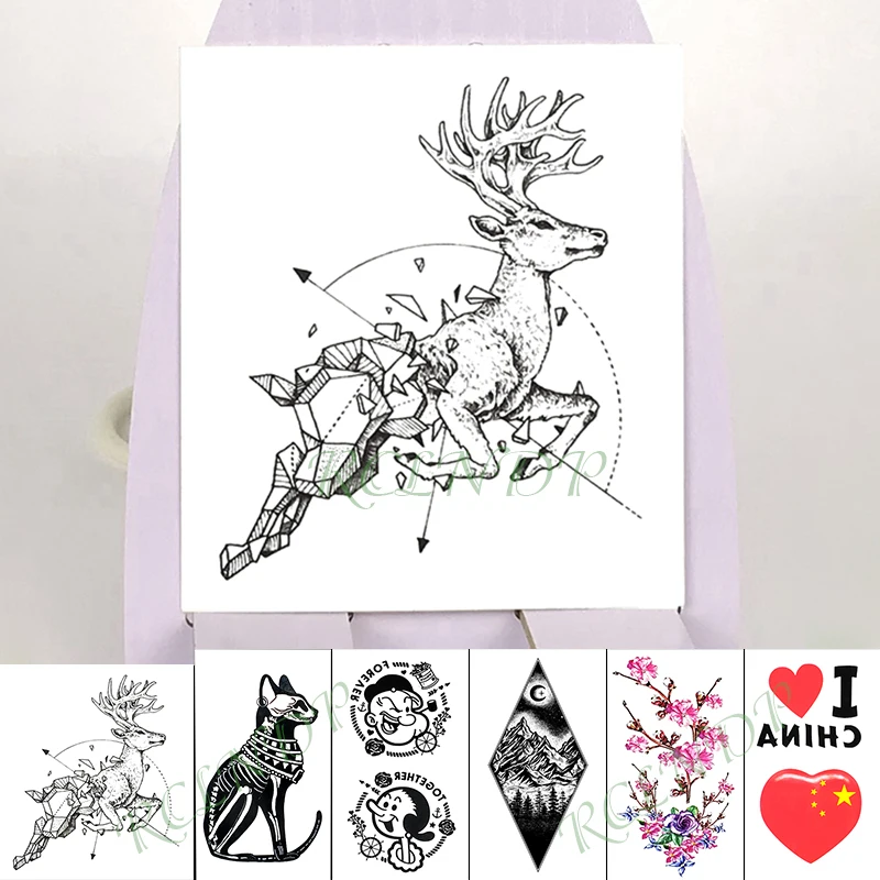 Временная татуировка-наклейка для детей девочек мужчин женщин с изображением
