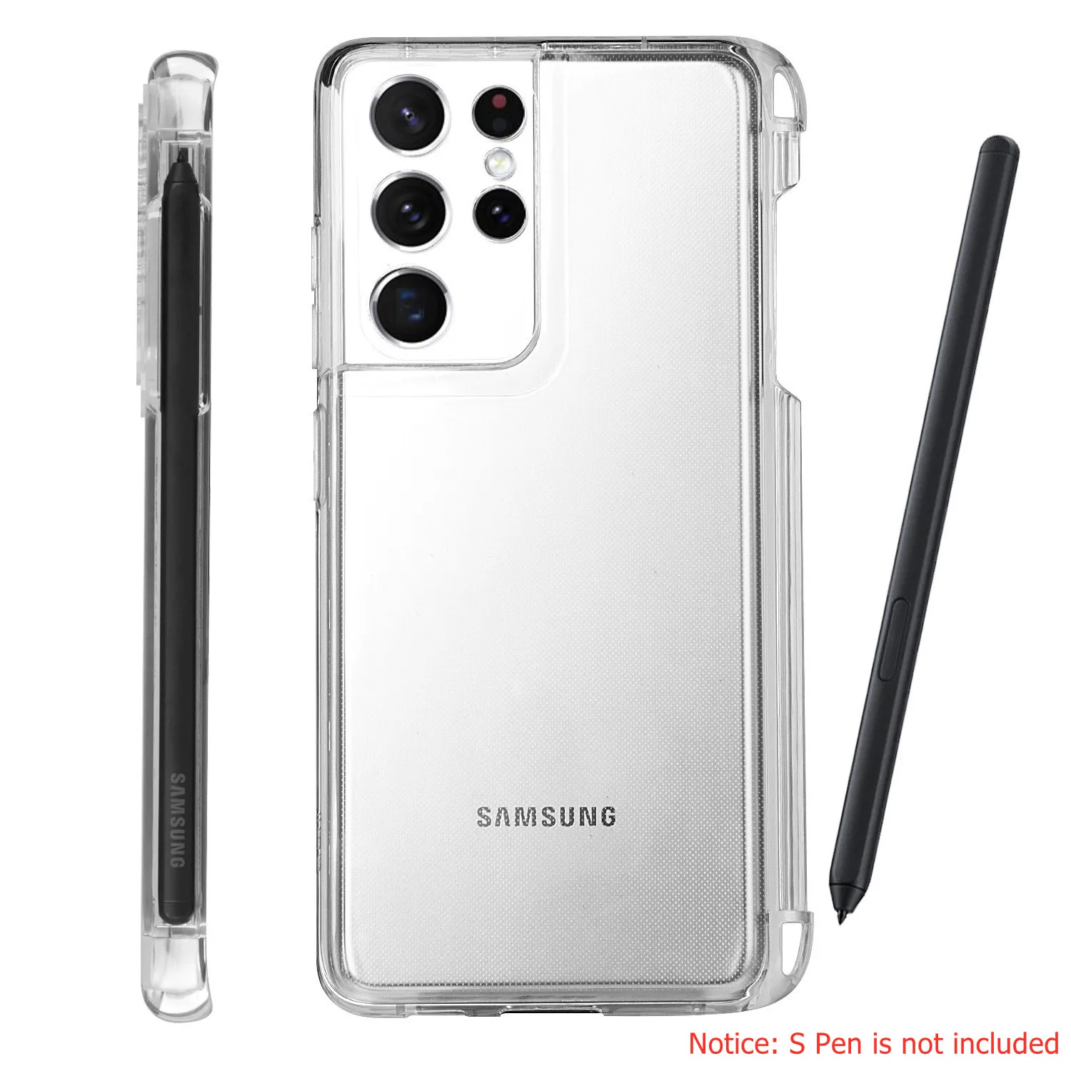 Transparet S Pen Holder Slot Case for Samsung Galaxy S21 Ultra 5G Cover Soft Silicone Shockproof Clear Back Cover ( NO S Pen )
Transparet S Pen Holder Slot Case for Samsung Galaxy S21 Ultra 5G Cover Soft Silicone Shockproof Clear Back Cover ( NO S Pen )