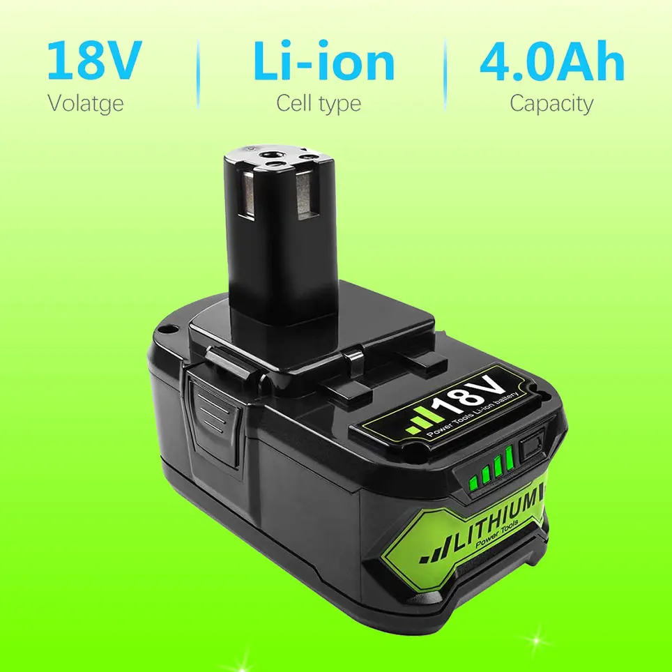 2021TURPOW 4.0Ah 18V high-capacity lithium ion replacement battery for 18V ONE+ P102 P103 P105 P122 Cordless power tool battery
2021TURPOW 4.0Ah 18V high-capacity lithium ion replacement battery for 18V ONE+ P102 P103 P105 P122 Cordless power tool battery