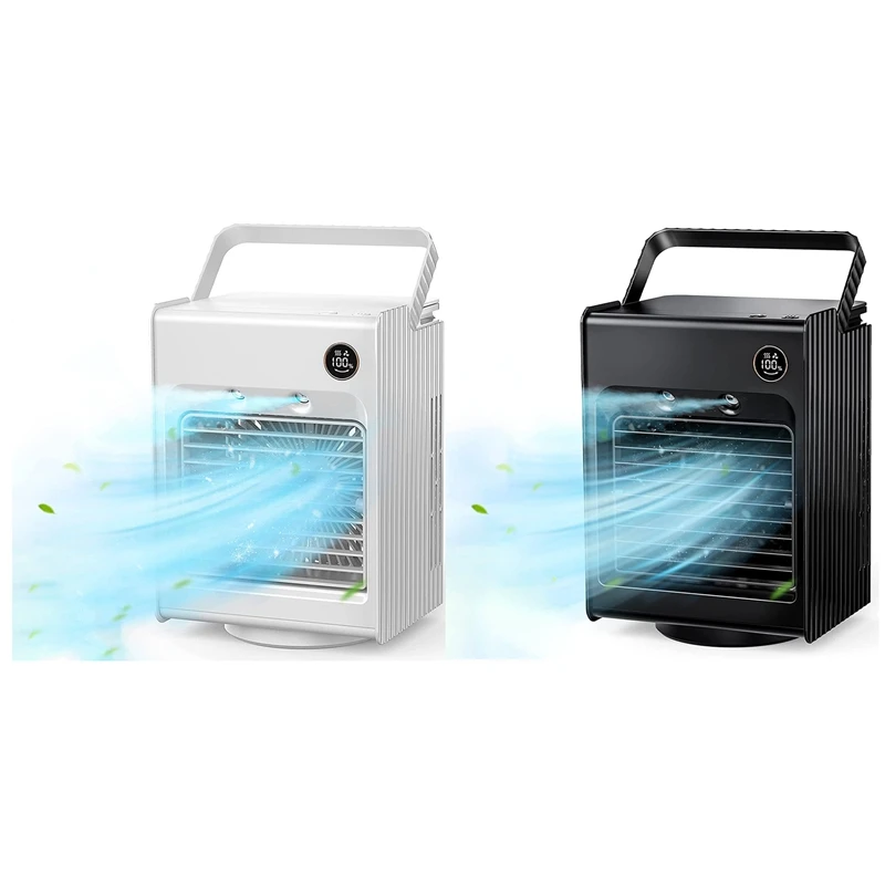 Portable Air Conditioner Fan, 3 Speeds Personal Air Cooler Desk Fan Mini Evaporative Cooler Fan with Handle
Portable Air Conditioner Fan, 3 Speeds Personal Air Cooler Desk Fan Mini Evaporative Cooler Fan with Handle