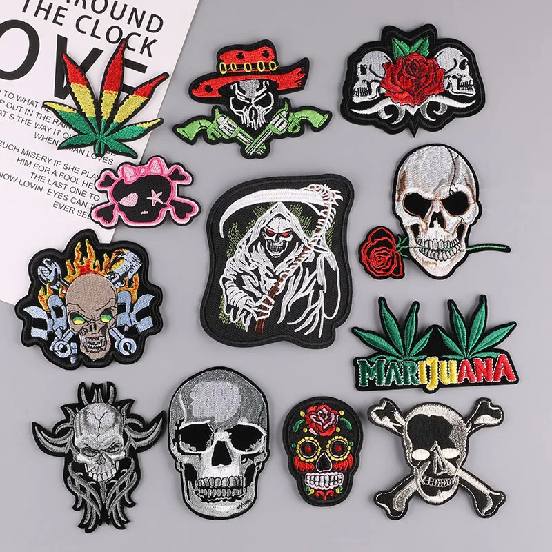 Grim Reaper/Skull Embroidery Iron On Patches For Clothes DIY Washable Backpack/Clothing Patches Horror Style Embroidery Patch
Grim Reaper/Skull Embroidery Iron On Patches For Clothes DIY Washable Backpack/Clothing Patches Horror Style Embroidery Patch