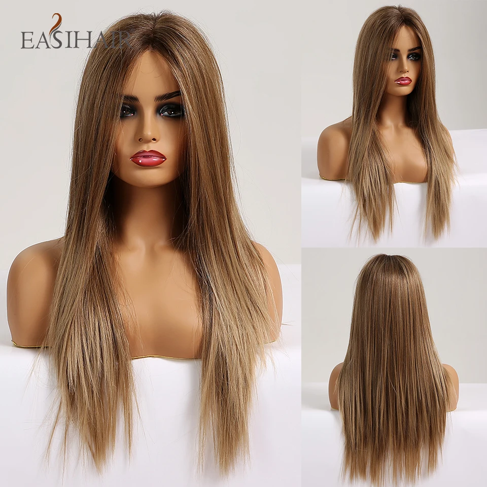 EASIHAIR Long Silky Straight Brown Blonde Lace Front Wig with Baby Hair High Density Heat Resistant Synthetic Wigs for Women
EASIHAIR Long Silky Straight Brown Blonde Lace Front Wig with Baby Hair High Density Heat Resistant Synthetic Wigs for Women