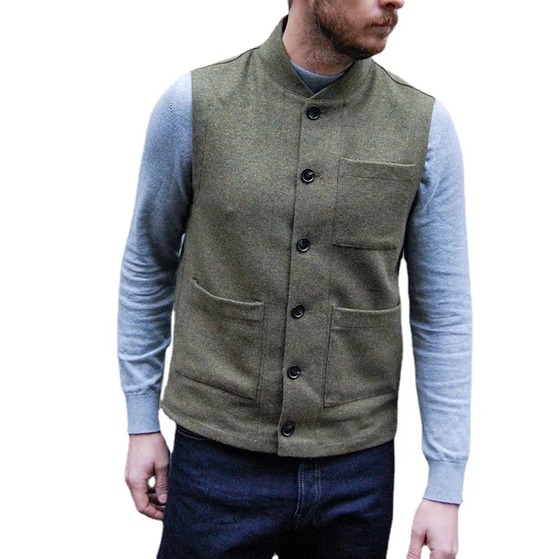 Fashion Men Vest Jacket 2021 Autumn Winter New Casual Vest Outerwear Coats Men Stand Collar Single Breasted Pockets Cardigan Top
Fashion Men Vest Jacket 2021 Autumn Winter New Casual Vest Outerwear Coats Men Stand Collar Single Breasted Pockets Cardigan Top