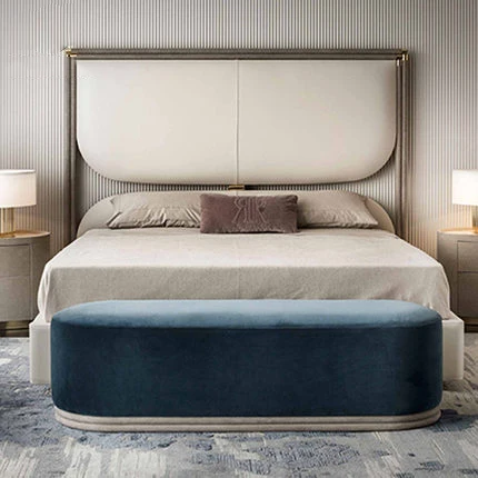 Chinese modern simple style wooden durable double bed with round elegant nightstands high quality bed sets for lovers adult
Chinese modern simple style wooden durable double bed with round elegant nightstands high quality bed sets for lovers adult