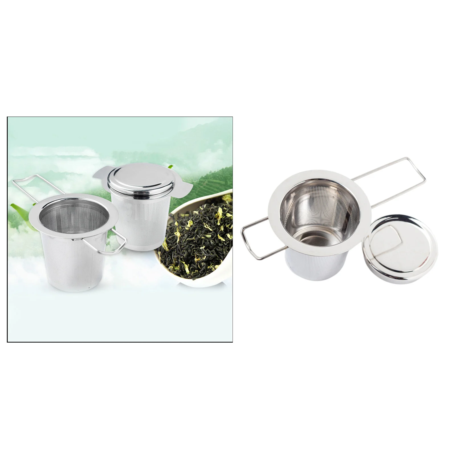 Stainless Steel Tea Infuser Tea Filter Steeping Mesh Strainer with Lid Tea Accessories
Stainless Steel Tea Infuser Tea Filter Steeping Mesh Strainer with Lid Tea Accessories
