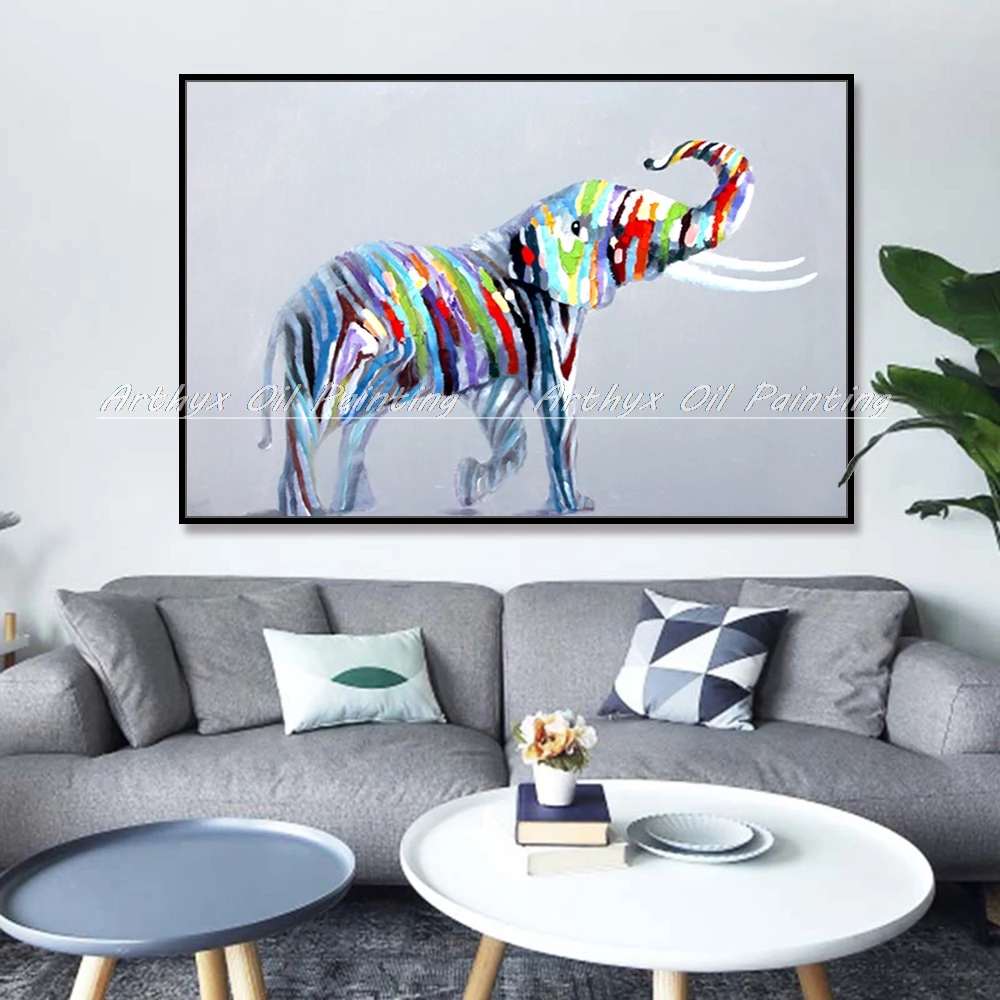 Arthyx Hand Painted Elephant Animals Oil Painting On Canvas Home Decoration Modern Abstract Pop Art Wall Picture For Living Room
Arthyx Hand Painted Elephant Animals Oil Painting On Canvas Home Decoration Modern Abstract Pop Art Wall Picture For Living Room