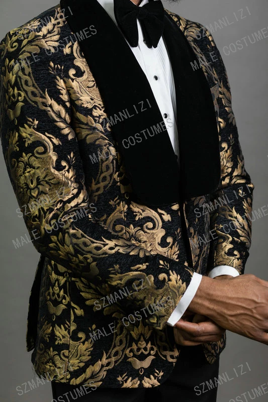 New Elegant 2020 Costume Homme Shawl Lapel Black Jacquard Dinner Party Groom Wear Men Wedding Suits For Men Prom Tuxedo Blazer
New Elegant 2020 Costume Homme Shawl Lapel Black Jacquard Dinner Party Groom Wear Men Wedding Suits For Men Prom Tuxedo Blazer
