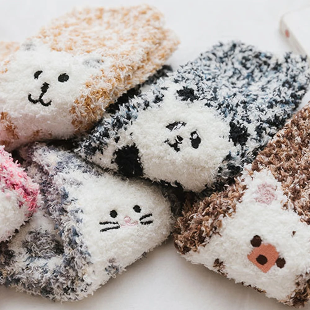 Fluffy Floor Socks Winter Warm Hosiery Short Socks Coral Velvet Coral Sleep Socks Socks Velvet Animal Bear Panda Pigs Thick Sock
Fluffy Floor Socks Winter Warm Hosiery Short Socks Coral Velvet Coral Sleep Socks Socks Velvet Animal Bear Panda Pigs Thick Sock