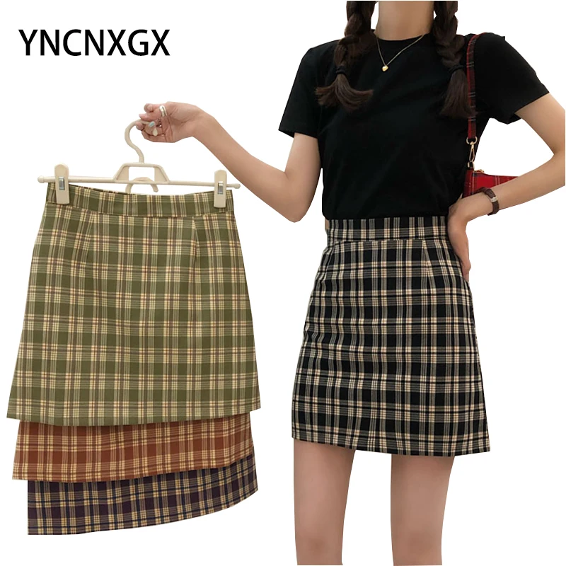 Women's Skirt High-waisted Mini Skirts Summer The New Spring Models All-match A-line Bag Hip Skirt Student Plaid Skirt
Women's Skirt High-waisted Mini Skirts Summer The New Spring Models All-match A-line Bag Hip Skirt Student Plaid Skirt