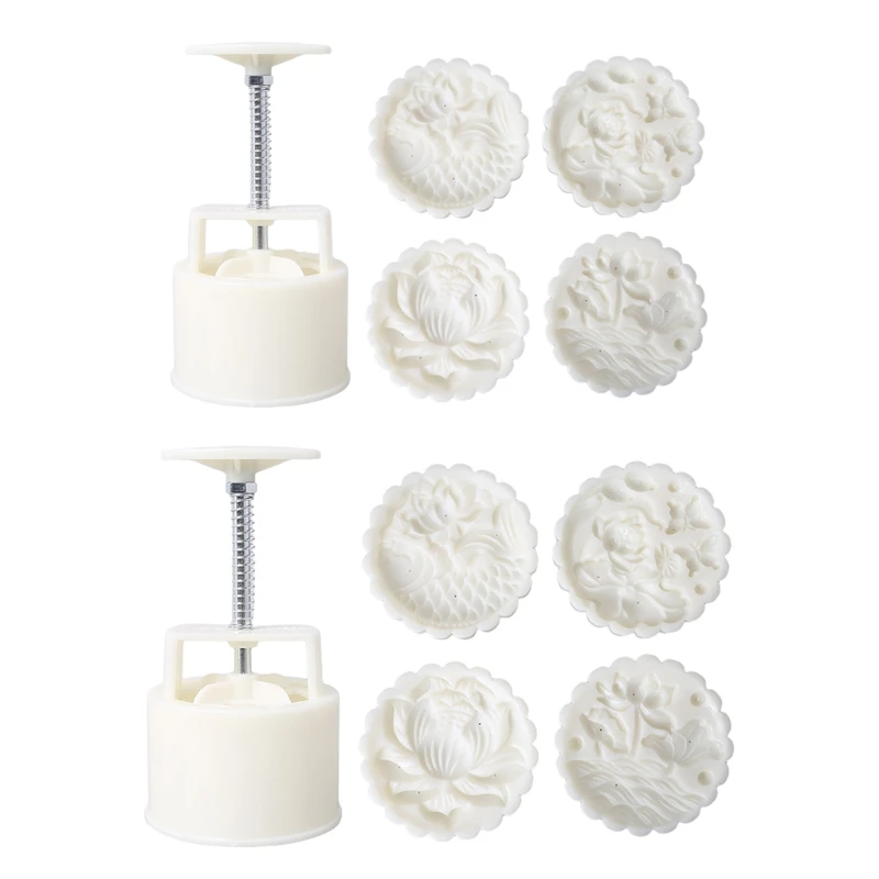 Mooncake Mold 150g Or 200g Hand Press Cookie Stamp Cookie Cutter Pastry Tool Moon Cake Maker with 3D Flower Fish Pattern
Mooncake Mold 150g Or 200g Hand Press Cookie Stamp Cookie Cutter Pastry Tool Moon Cake Maker with 3D Flower Fish Pattern