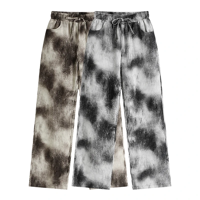 Spring Autumn Women's Casual Pants Ins Retro Fine Velvet Tie-dye Fabric Strip Loose Wide-leg Straight-leg Neutral Style Trousers
Spring Autumn Women's Casual Pants Ins Retro Fine Velvet Tie-dye Fabric Strip Loose Wide-leg Straight-leg Neutral Style Trousers