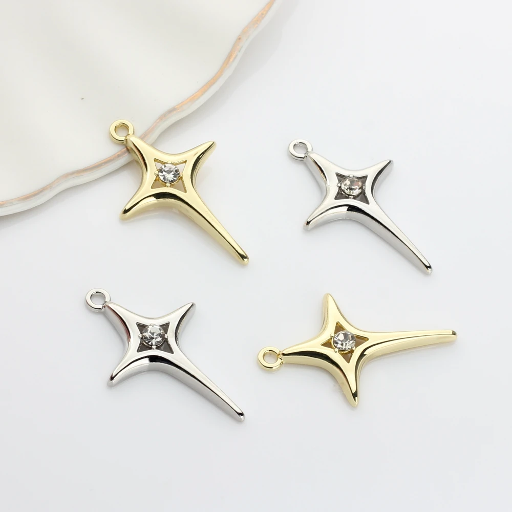 Zinc Alloy Metal Gold Silver Diamond Stars Pendant Charms 10pcs/lot For DIY Jewelry making Finding accessories
Zinc Alloy Metal Gold Silver Diamond Stars Pendant Charms 10pcs/lot For DIY Jewelry making Finding accessories