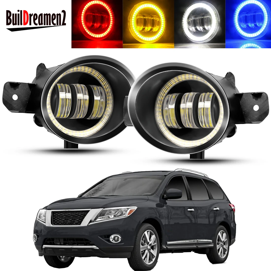 2 X Car Front Bumper Angel Eye Fog Light Assembly 30W LED Lens Fog Daytime Running Lamp DRL 12V For Nissan Pathfinder 2013-2016
2 X Car Front Bumper Angel Eye Fog Light Assembly 30W LED Lens Fog Daytime Running Lamp DRL 12V For Nissan Pathfinder 2013-2016
