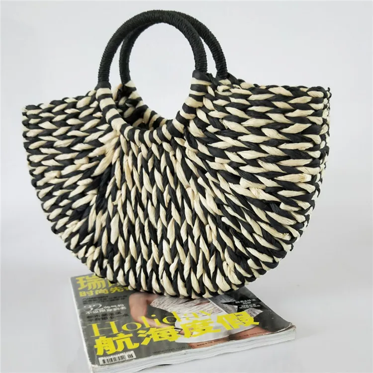 New Style INS Online Celebrity Celebrity Style round Bucket Semi-Circular Straw Bags Handmade Solid Color Basket Rattan Handbag
New Style INS Online Celebrity Celebrity Style round Bucket Semi-Circular Straw Bags Handmade Solid Color Basket Rattan Handbag