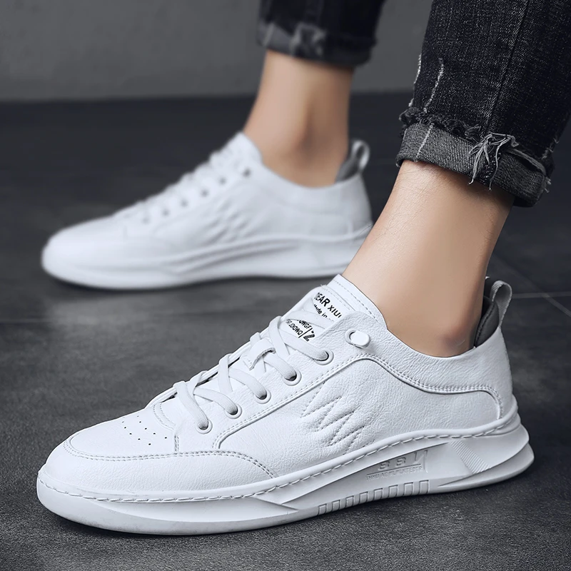 Genuine Leather Black white Men Sneaker Casual Shoes Lace-up Male Shoes Breathable Outdoor Tenis Masculino zapatos de hombre
Genuine Leather Black white Men Sneaker Casual Shoes Lace-up Male Shoes Breathable Outdoor Tenis Masculino zapatos de hombre