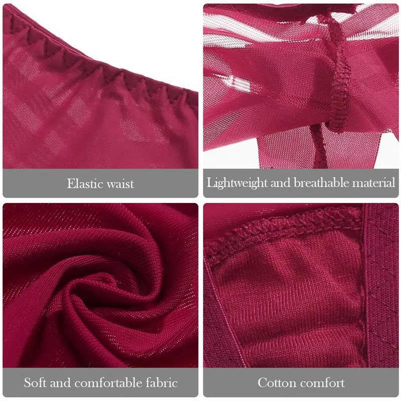 WENYUJH Women's Lace Sexy Fashion Multicolor Low Waist M-XL Thong Summer Panty See Through Mesh Underwear Female Light Panties
WENYUJH Women's Lace Sexy Fashion Multicolor Low Waist M-XL Thong Summer Panty See Through Mesh Underwear Female Light Panties