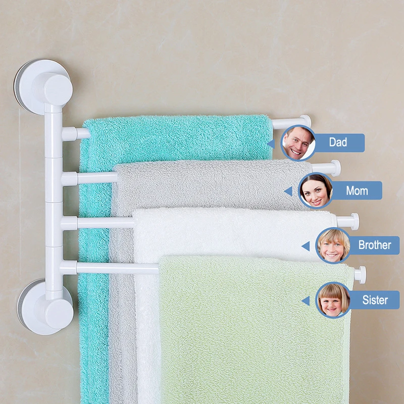 Four Arm Towel Holder Rotating Towel Rack Waterproof Bathroom Kitchen Wall-mounted Towel Hanger Plastic Suction Cup Towel Bar
Four Arm Towel Holder Rotating Towel Rack Waterproof Bathroom Kitchen Wall-mounted Towel Hanger Plastic Suction Cup Towel Bar