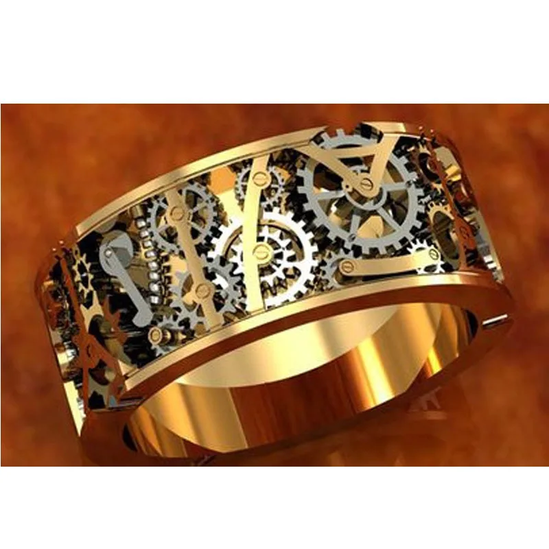 New Handmade Gears Carved Finger Rings Men/Women Antique Silver Color Hiphop Punk Party Ring Personality Unisex Jewelry Hot 
New Handmade Gears Carved Finger Rings Men/Women Antique Silver Color Hiphop Punk Party Ring Personality Unisex Jewelry Hot