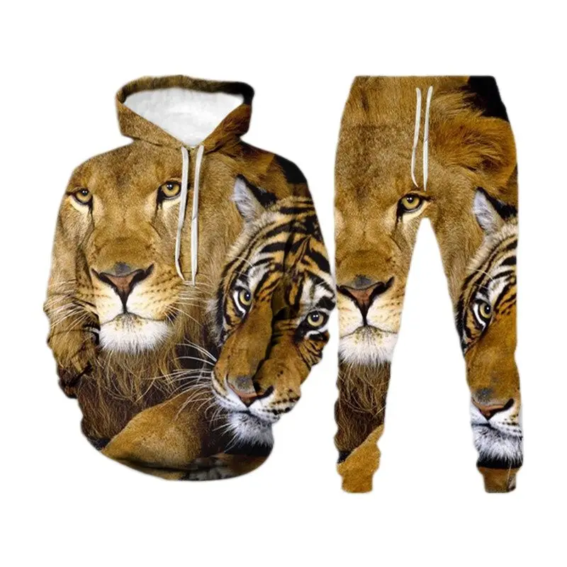 3D Funny Leopard Print Men's Suit 2022 Trendy Brand Hoodie + Trousers 2-Piece Set Autumn Hip Hop Track and Field Sports Suit
3D Funny Leopard Print Men's Suit 2022 Trendy Brand Hoodie + Trousers 2-Piece Set Autumn Hip Hop Track and Field Sports Suit