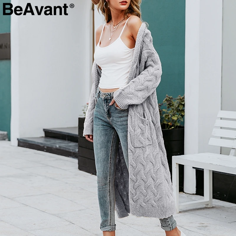 BeAvant Mohair long cardigan women knitted sweater Long sleeve female cardigans sweater Casual streetwear winter pull femme 2019
BeAvant Mohair long cardigan women knitted sweater Long sleeve female cardigans sweater Casual streetwear winter pull femme 2019