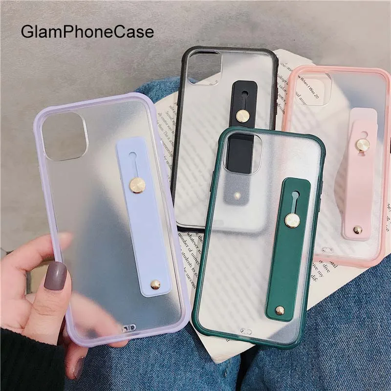 GlamPhone чехол сплошной цвет кронштейн для телефона iPhone11Pro/Max X XS Max XR Твердый Чехол