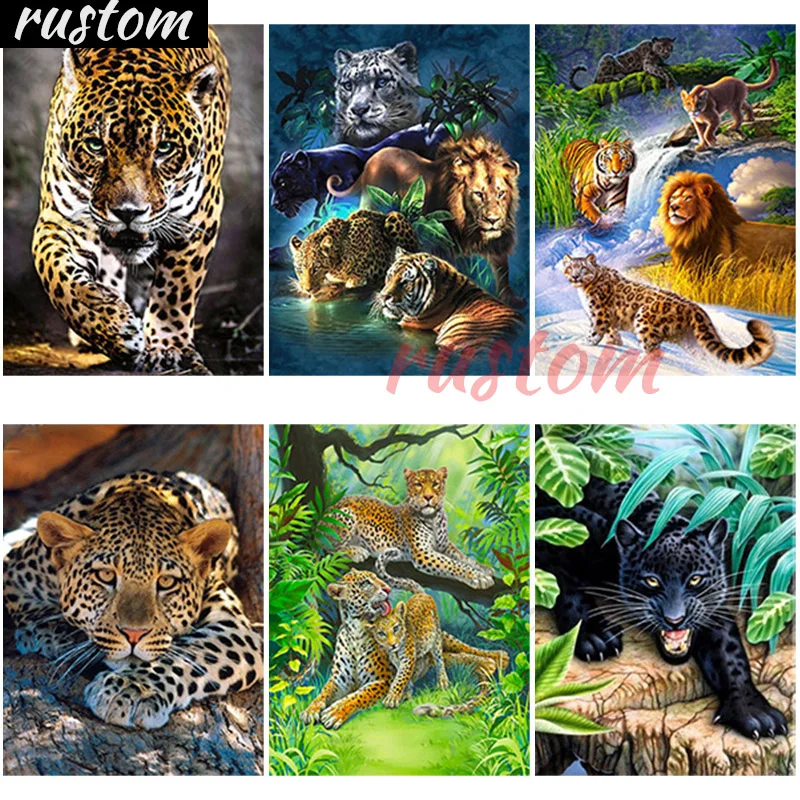 DIY 5D Diamond Painting Animal Leopards Diamond Embroidery Drill Craft Home Decor Manual Art Gift Cross Stitch kit Rustom
DIY 5D Diamond Painting Animal Leopards Diamond Embroidery Drill Craft Home Decor Manual Art Gift Cross Stitch kit Rustom